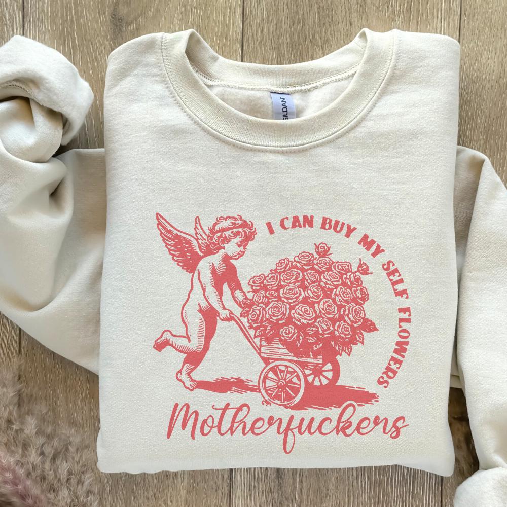 I Can Buy My Self Flowers PNG, Anti Valentine Day - 300 DPI Design for