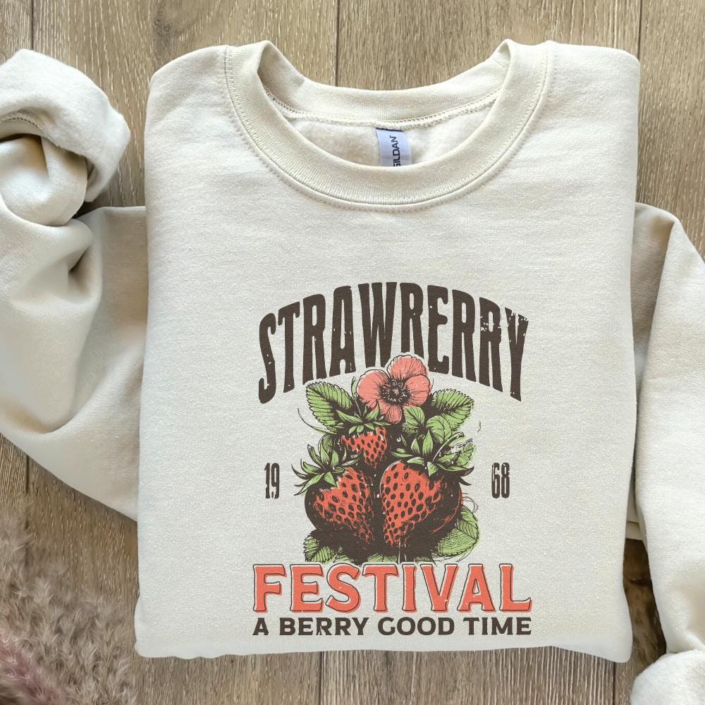 Retro Strawberry PNG, Strawberry Sublimation - 300 DPI Design for T-Shirt