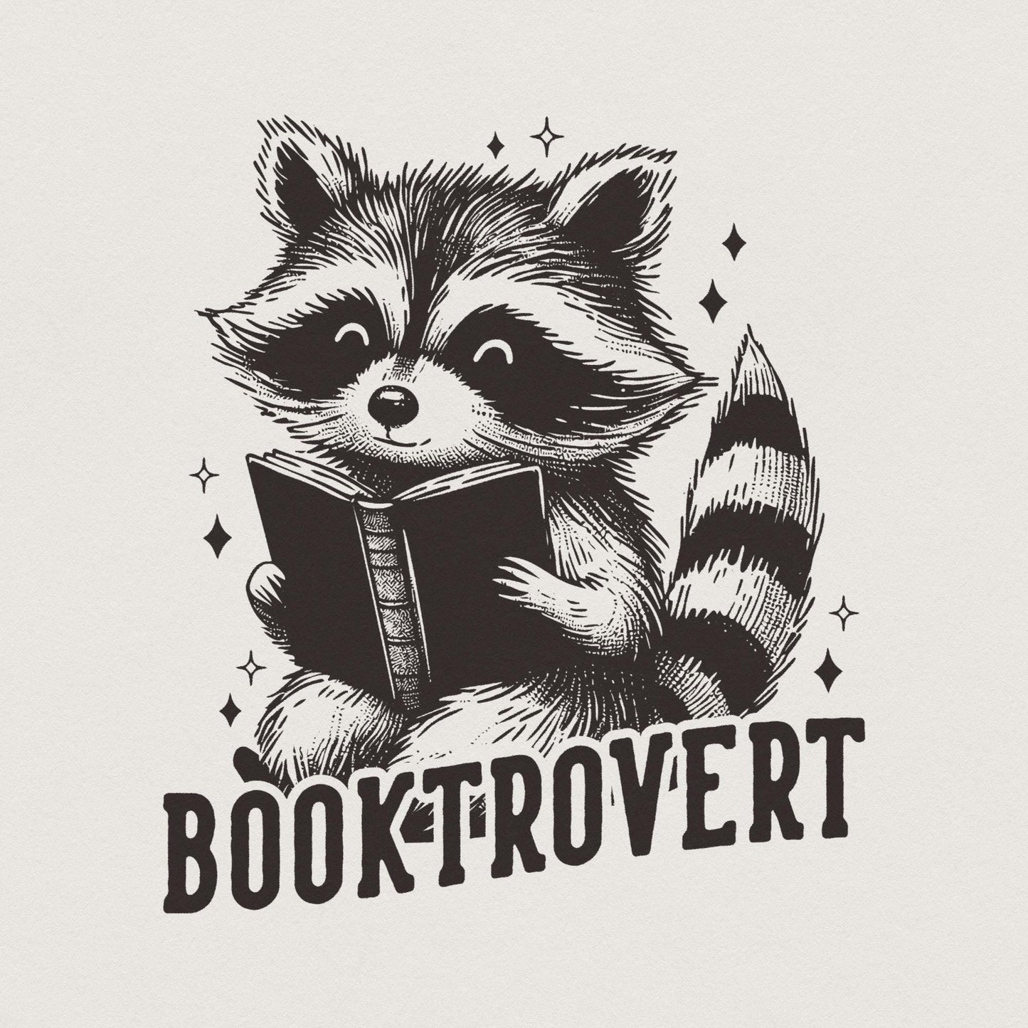 Booktrovert PNG, Funny Book Lover PNG - 300 DPI Design for T-Shirt