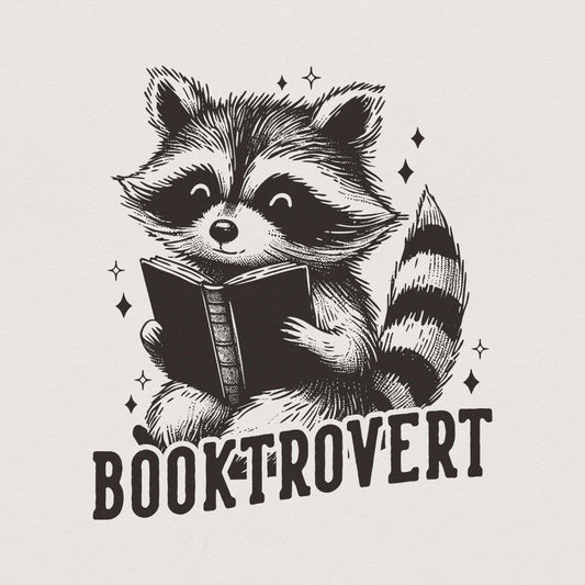 Booktrovert PNG, Funny Book Lover PNG - 300 DPI Design for T-Shirt
