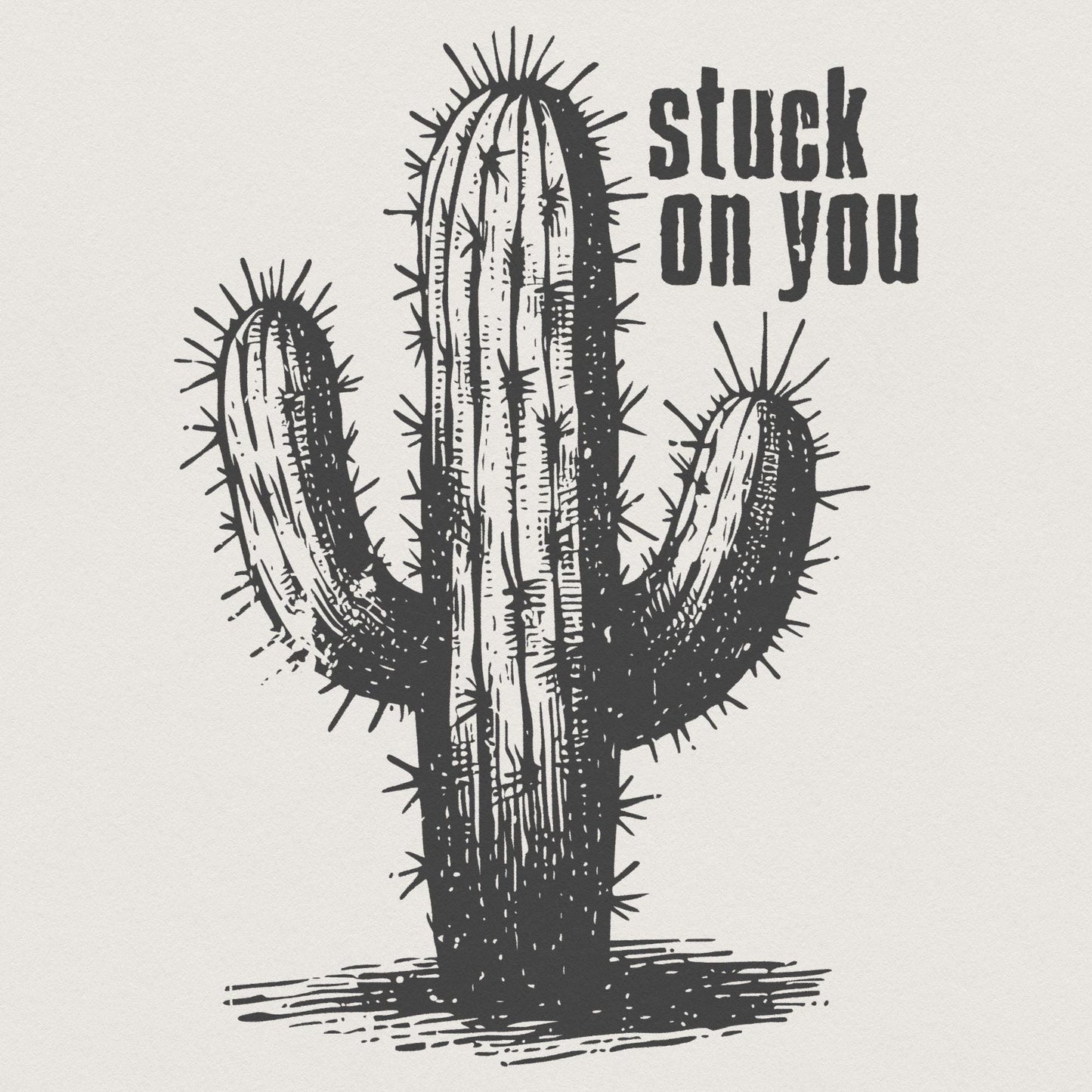 Stuck on You PNG, Western Valentines Day Png - 300 DPI Design for T-Shirt