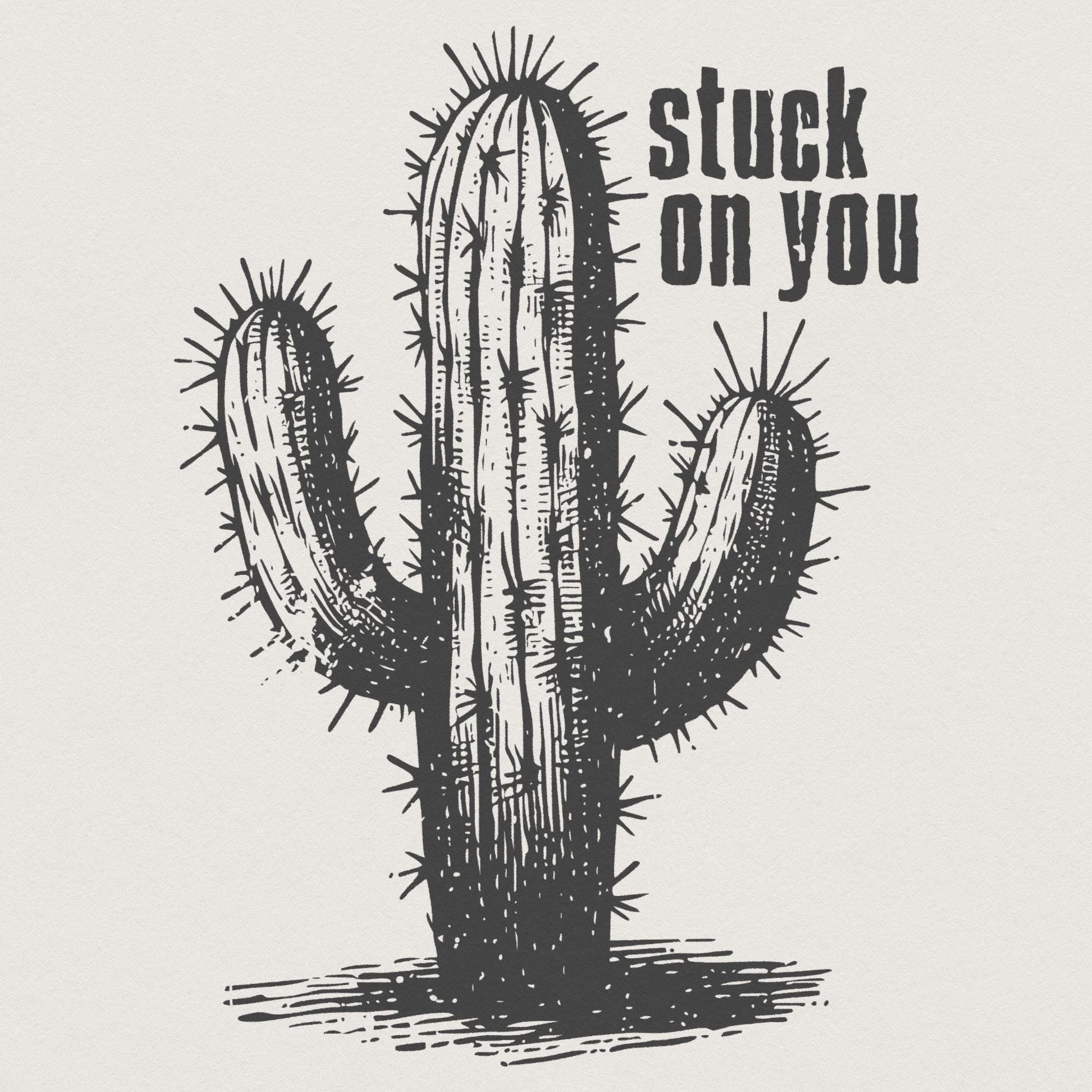 Stuck on You PNG, Western Valentines Day Png - 300 DPI Design for T-Shirt