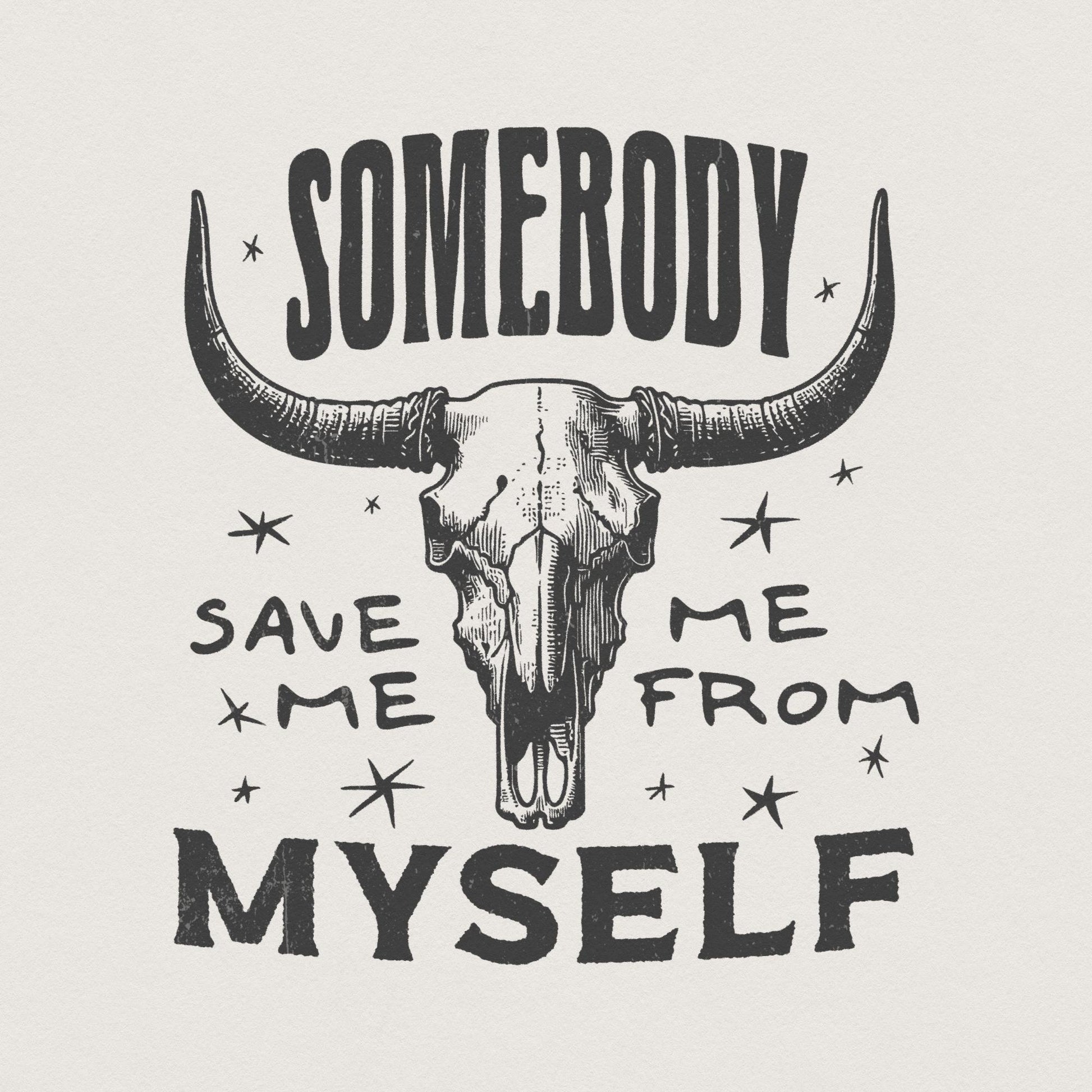 Somebody Save Me PNG, Country Music - 300 DPI Design for T-Shirt
