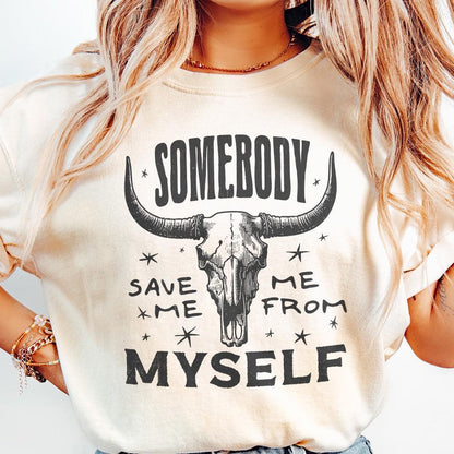 Somebody Save Me PNG, Country Music - 300 DPI Design for T-Shirt