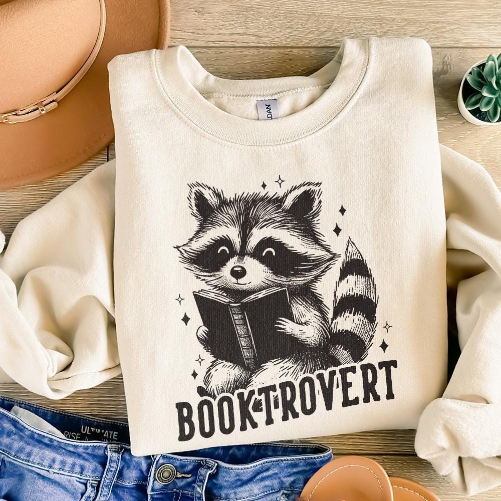 Booktrovert PNG, Funny Book Lover PNG - 300 DPI Design for T-Shirt