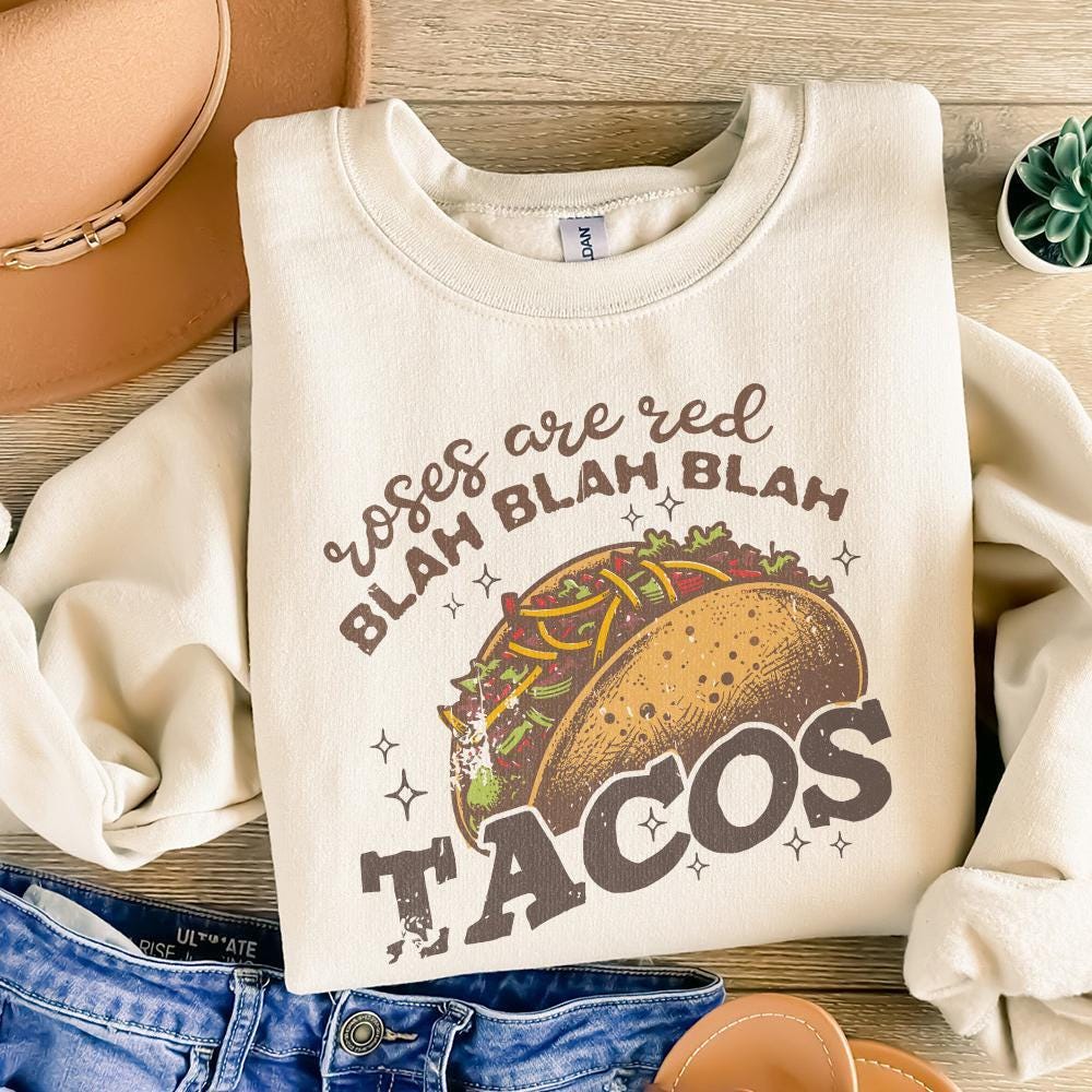 Roses Are Red png, Tacos PNG - 300 DPI Design for T-Shirt