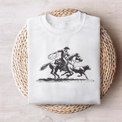 Retro Cowboy Lasso PNG, Western Rodeo png - 300 DPI Design for T-Shirt