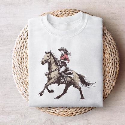 Cowgirl Western PNG, Vintage Illustration PNG - 300 DPI Design for T-Shirt
