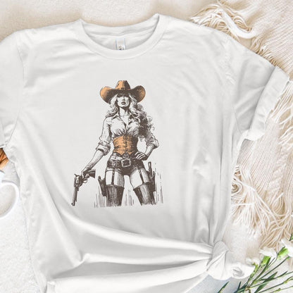 Retro Hot Cowgirl PNG, Western Wild West Digital Download - 300 DPI