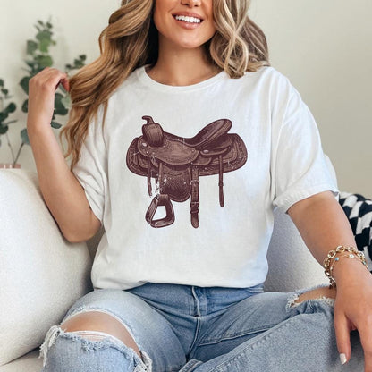 Western Saddle PNG, Vintage Western Png - 300 DPI Design for T-Shirt