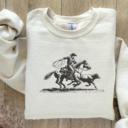 Retro Cowboy Lasso PNG, Western Rodeo png - 300 DPI Design for T-Shirt