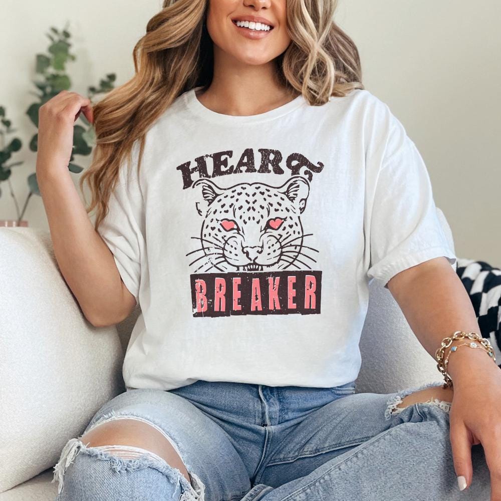 Heartbreaker PNG, Leopart Pattern - 300 DPI Design for T-Shirt