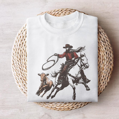 Retro Cowboy Lasso PNG, Western Rodeo Art - 300 DPI Design for T-Shirt