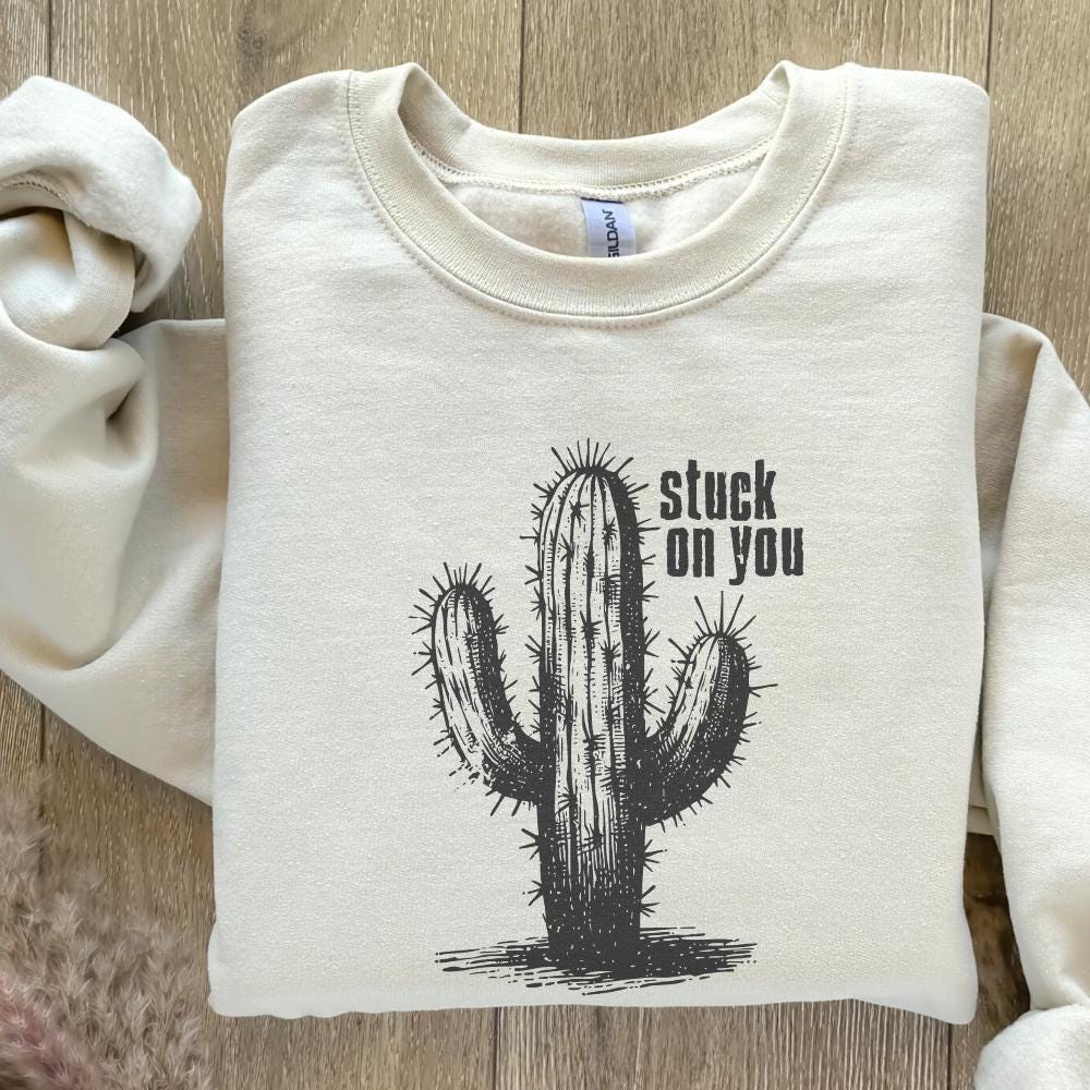 Stuck on You PNG, Western Valentines Day Png - 300 DPI Design for T-Shirt