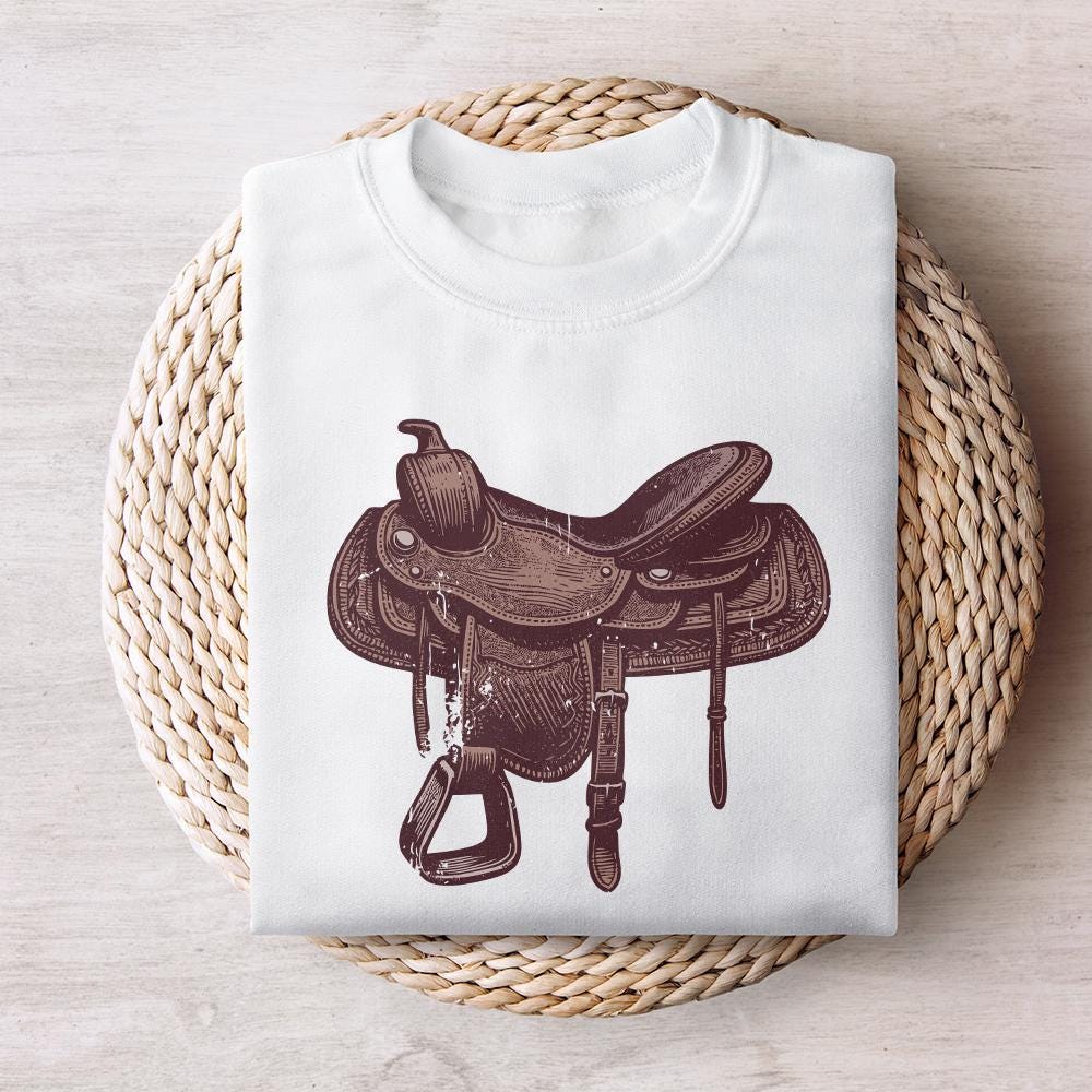 Western Saddle PNG, Vintage Western Png - 300 DPI Design for T-Shirt