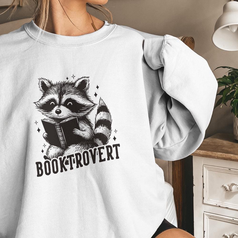 Booktrovert PNG, Funny Book Lover PNG - 300 DPI Design for T-Shirt