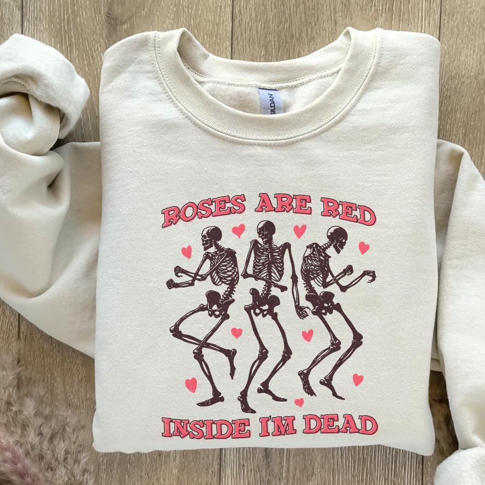 Roses Are Red Inside I'm Dead PNG, Funny Valentine PNG - 300 DPI Design