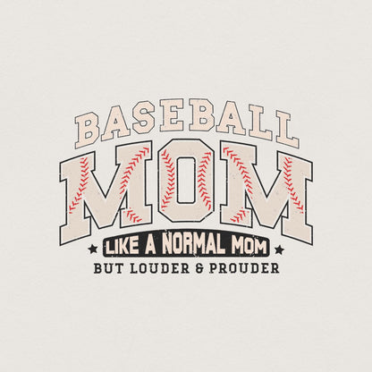 Baseball Mom PNG for Shirts, Varsity Style & Retro Design - 300 DPI
