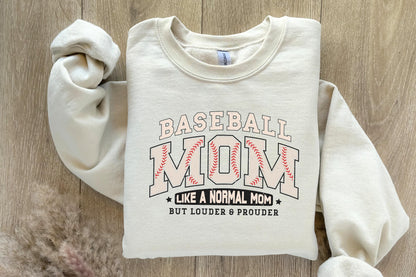 Baseball Mom PNG for Shirts, Varsity Style & Retro Design - 300 DPI