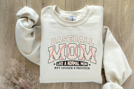 Baseball Mom PNG for Shirts, Varsity Style & Retro Design - 300 DPI