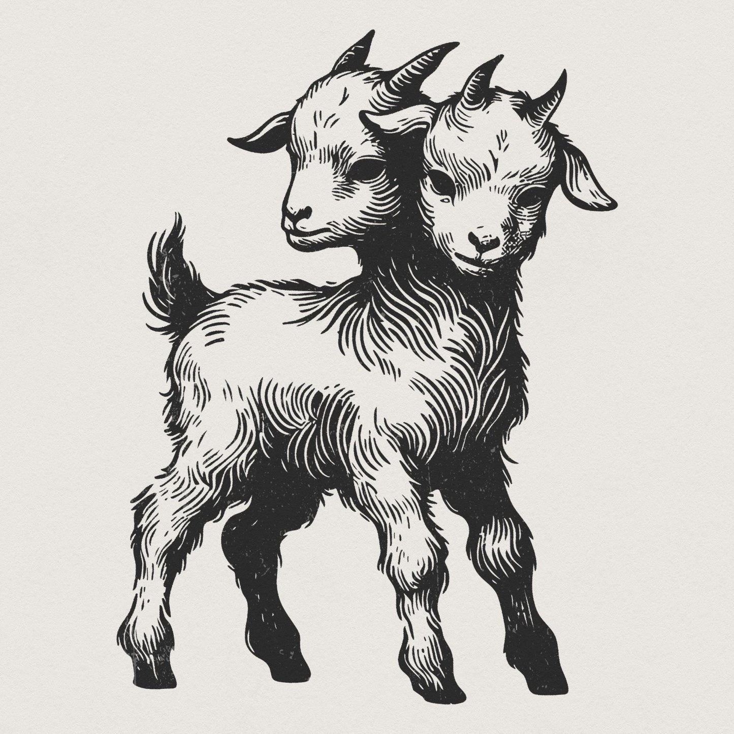 Dark Goat Clipart, Trippy Goat PNG - 300 DPI Design for T-Shirt