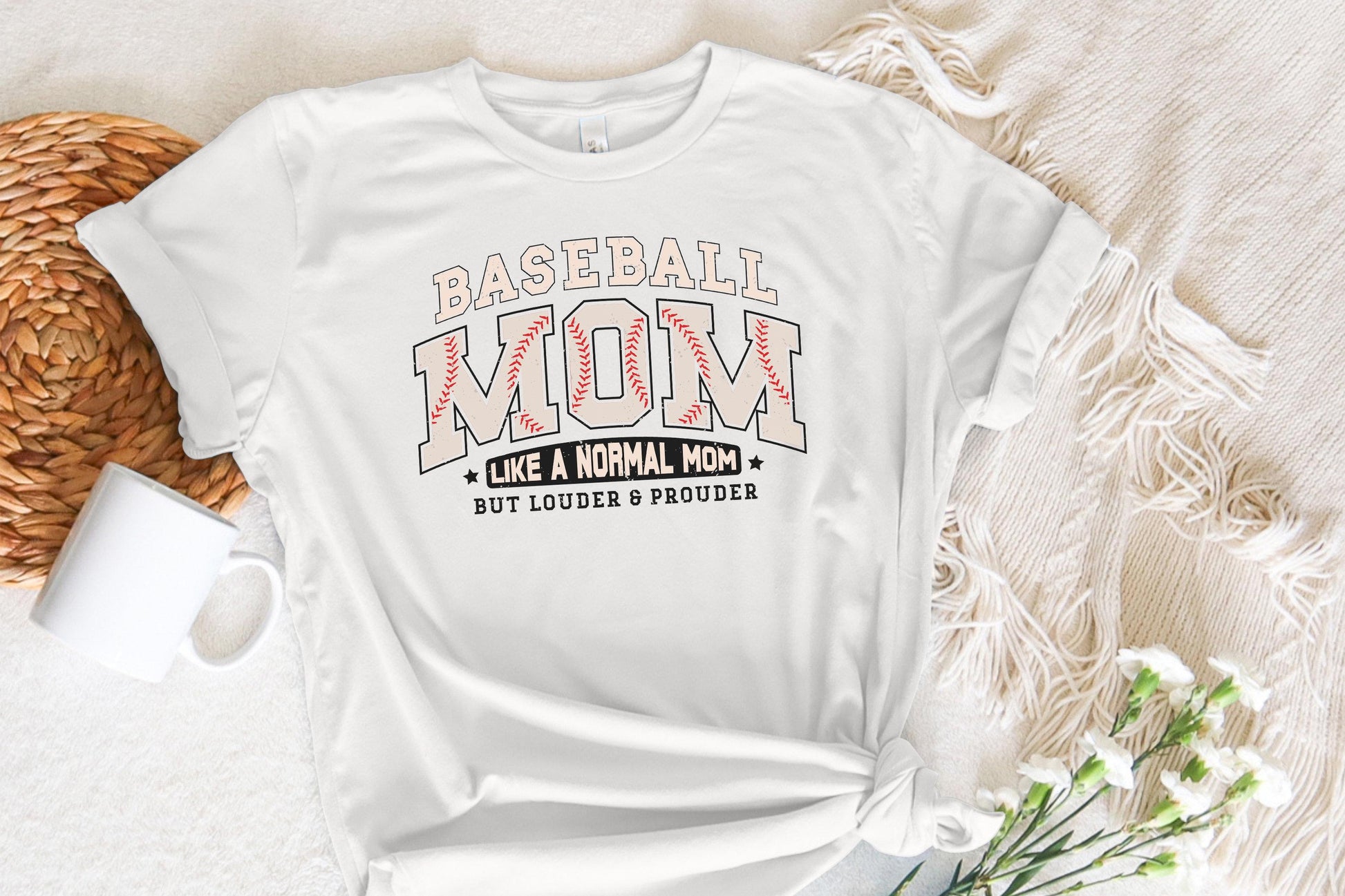 Baseball Mom PNG for Shirts, Varsity Style & Retro Design - 300 DPI