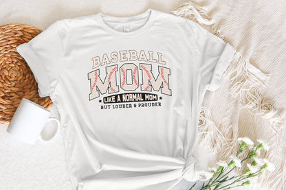 Baseball Mom PNG for Shirts, Varsity Style & Retro Design - 300 DPI