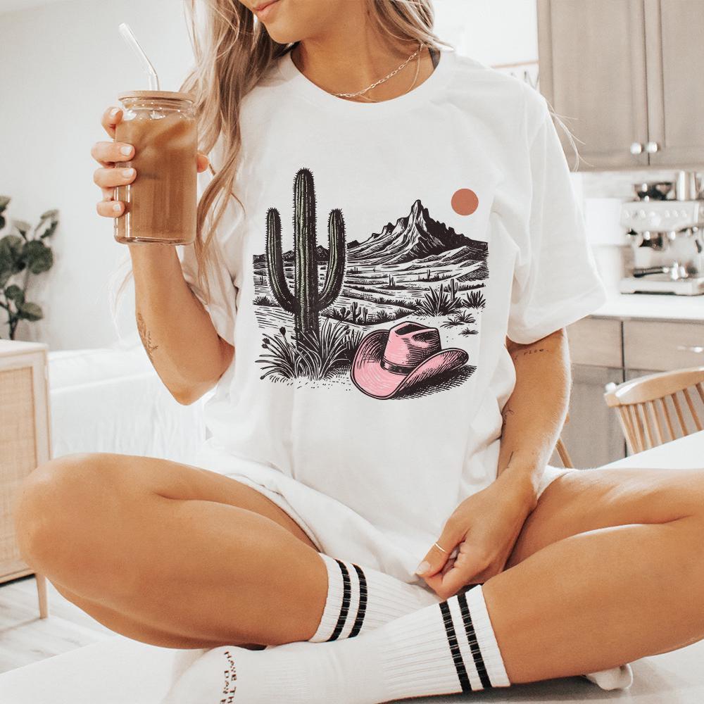 Pink Hat PNG, Western PNG Designs - 300 DPI Design for T-Shirt