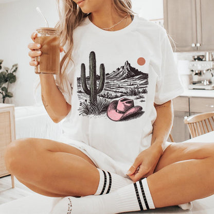 Pink Hat PNG, Western PNG Designs - 300 DPI Design for T-Shirt