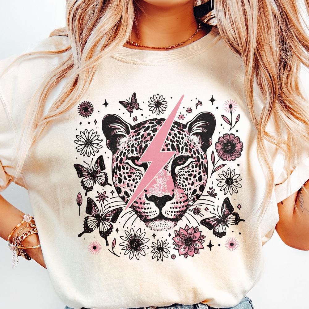 Snow Leopard PNG, Retro Sublimation - 300 DPI Design for T-Shirt