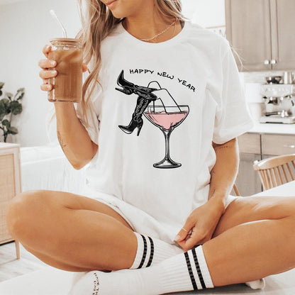 Happy New Year PNG, Cowgirl New Year Png - 300 DPI Design for T-Shirt