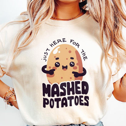 Funny Mashed Potatoes Sublimation Design, Retro Fall Vibes - 300 DPI