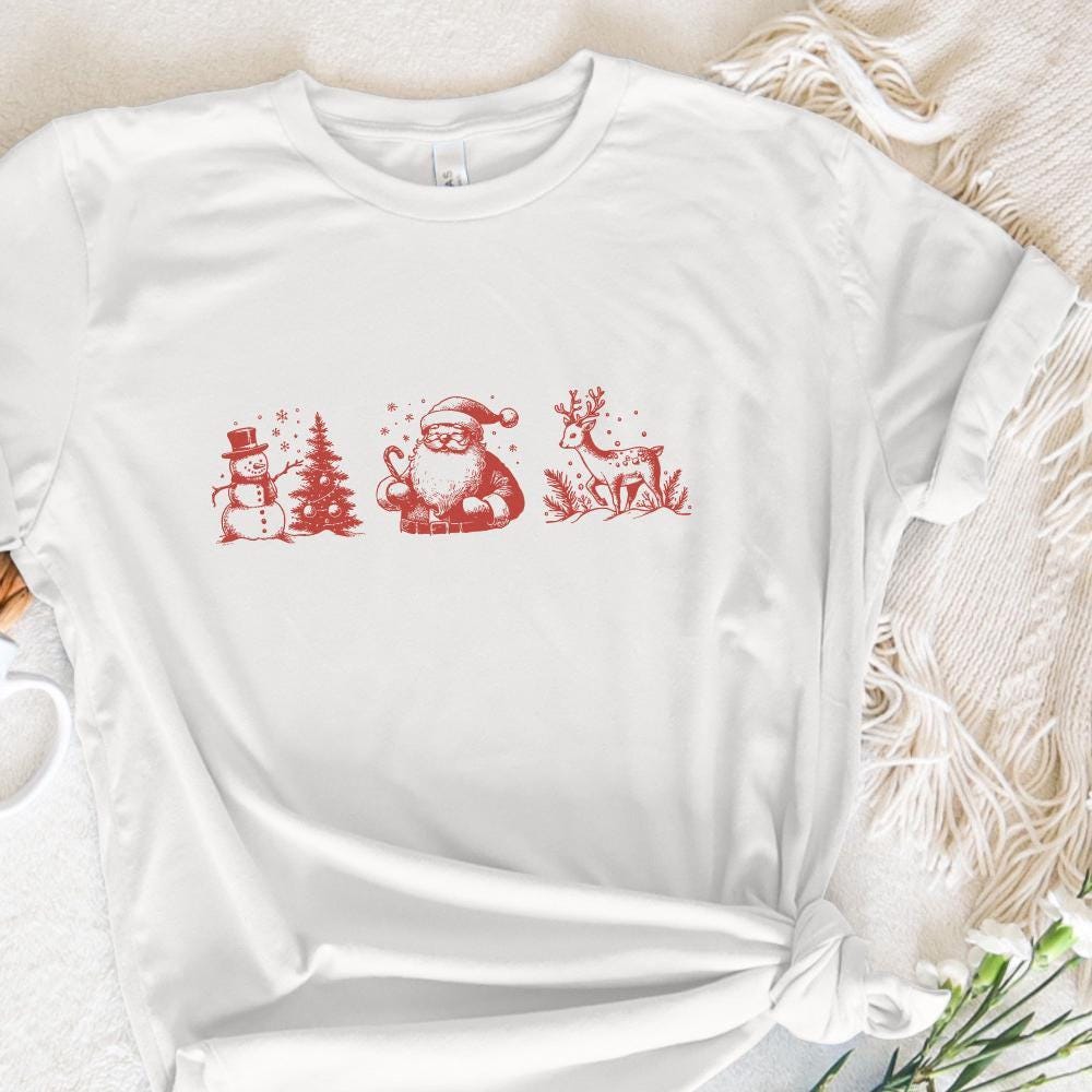 Retro Christmas PNG, Vintage Graphic png - 300 DPI Design for T-Shirt
