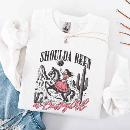 Shoulda Been Cowgirl, Western PNG - 300 DPI Design for T-Shirt
