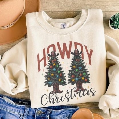 Howdy Christmas PNG, Western Christmas PNG - 300 DPI Design for T-Shirt