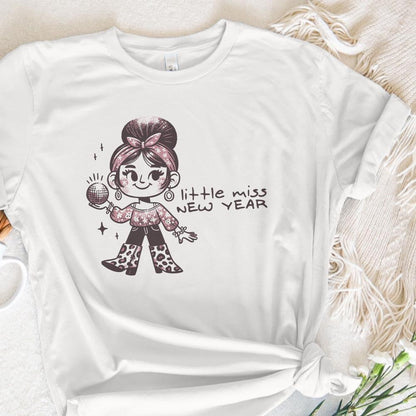 Little Miss New Year PNG, Sublimation Design - 300 DPI Design for T-Shirt