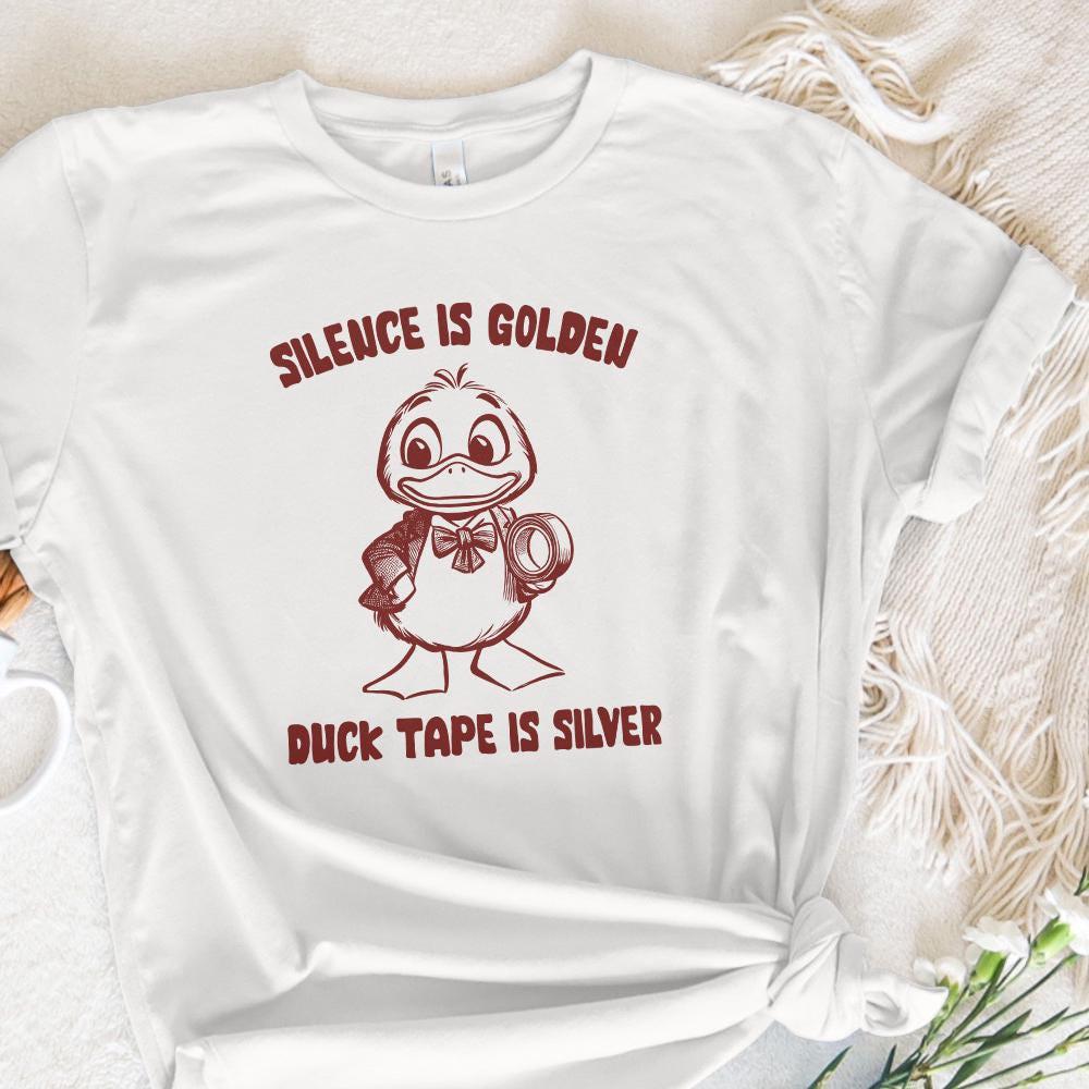 Silence is Golden Sarcastic png PNG, Duct Tape is Silver - 300 DPI Design
