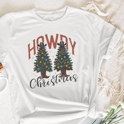 Howdy Christmas PNG, Western Christmas PNG - 300 DPI Design for T-Shirt