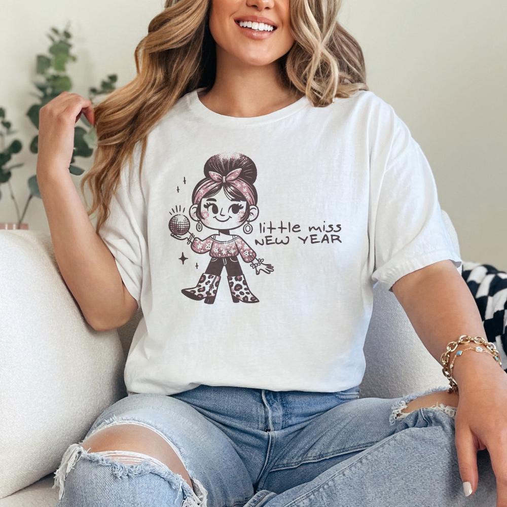 Little Miss New Year PNG, Sublimation Design - 300 DPI Design for T-Shirt