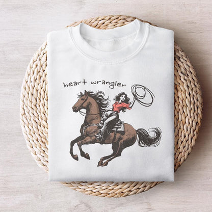 Heart Wrangler PNG, Western Valentine Sublimation - 300 DPI Design for