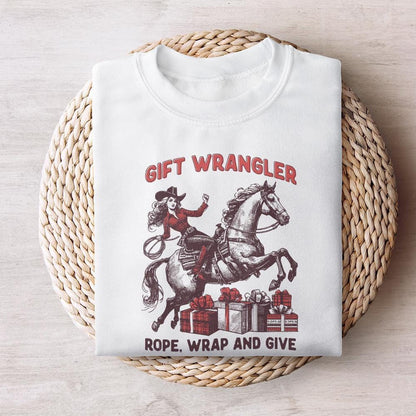 Retro Christmas Cowgirl PNG, Western Christmas Digital Download - 300 DPI