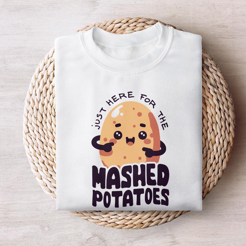 Funny Mashed Potatoes Sublimation Design, Retro Fall Vibes - 300 DPI