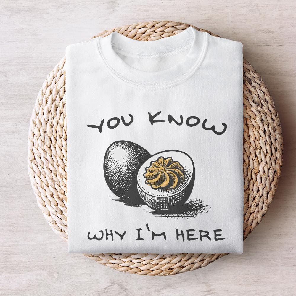 Deviled Egg PNG, Funny Thanksgiving PNG - 300 DPI Design for T-Shirt