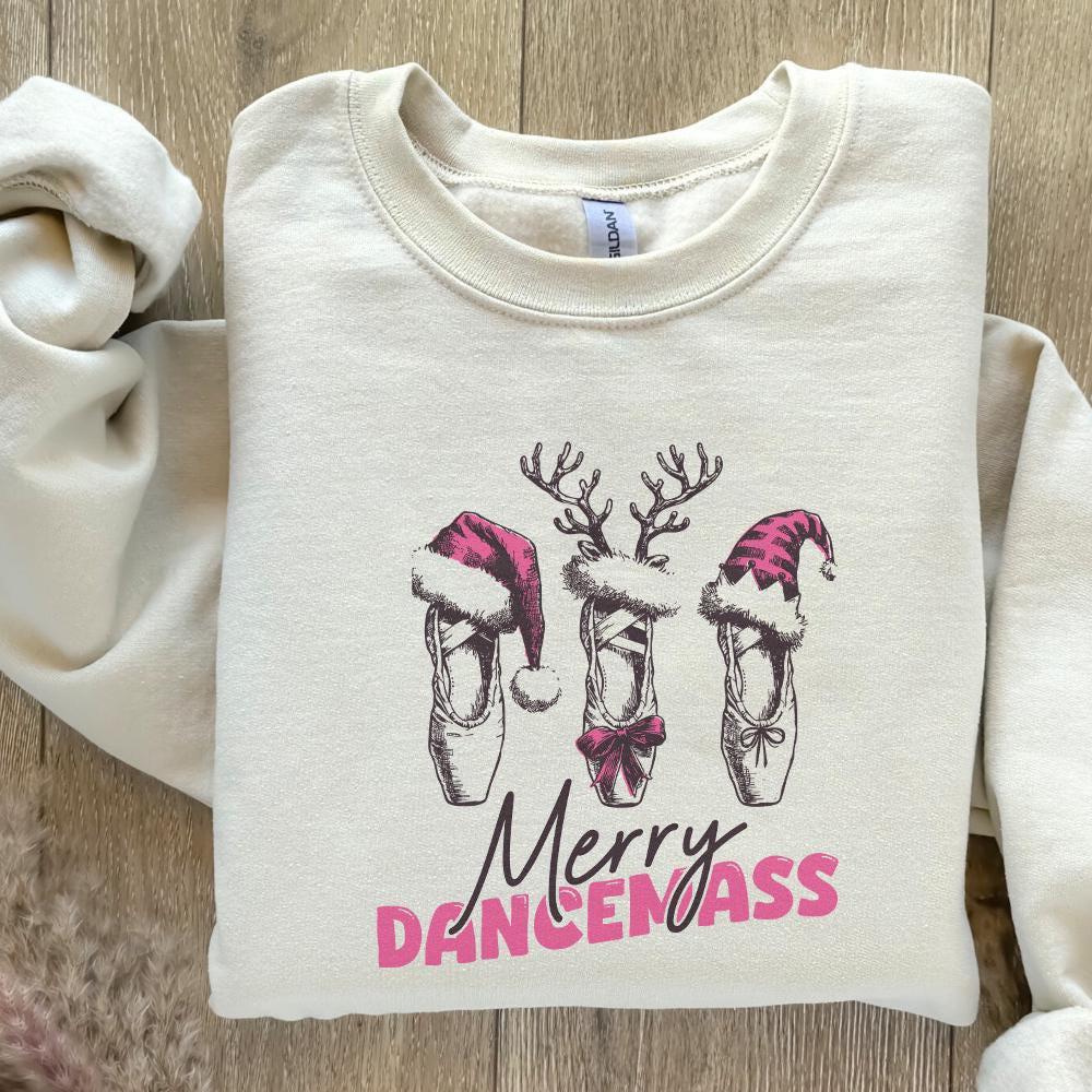 Merry Dancemas PNG, Christmas Ballet - 300 DPI Design for T-Shirt