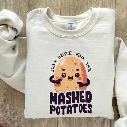 Funny Mashed Potatoes Sublimation Design, Retro Fall Vibes - 300 DPI