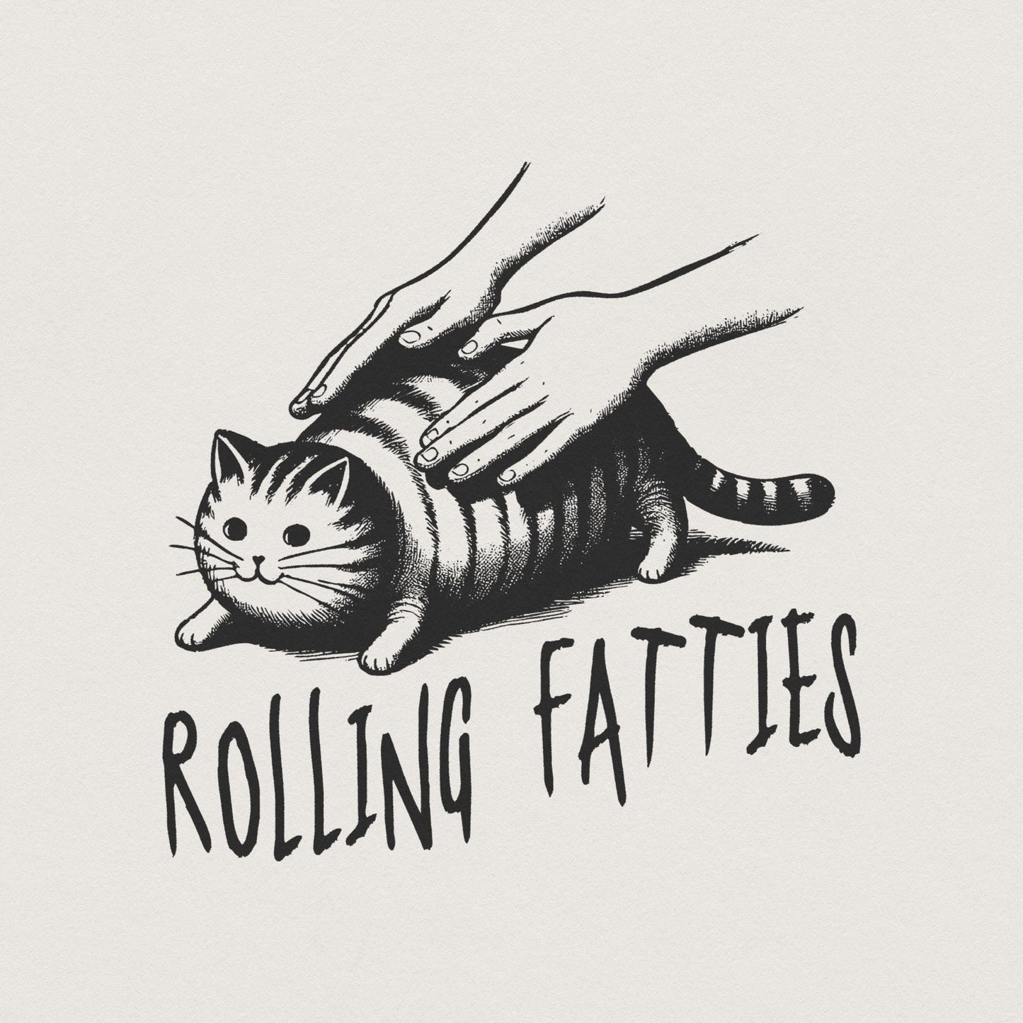 Rolling Fatties Cat PNG, Rolling Fatties Fat Cat - 300 DPI Design for