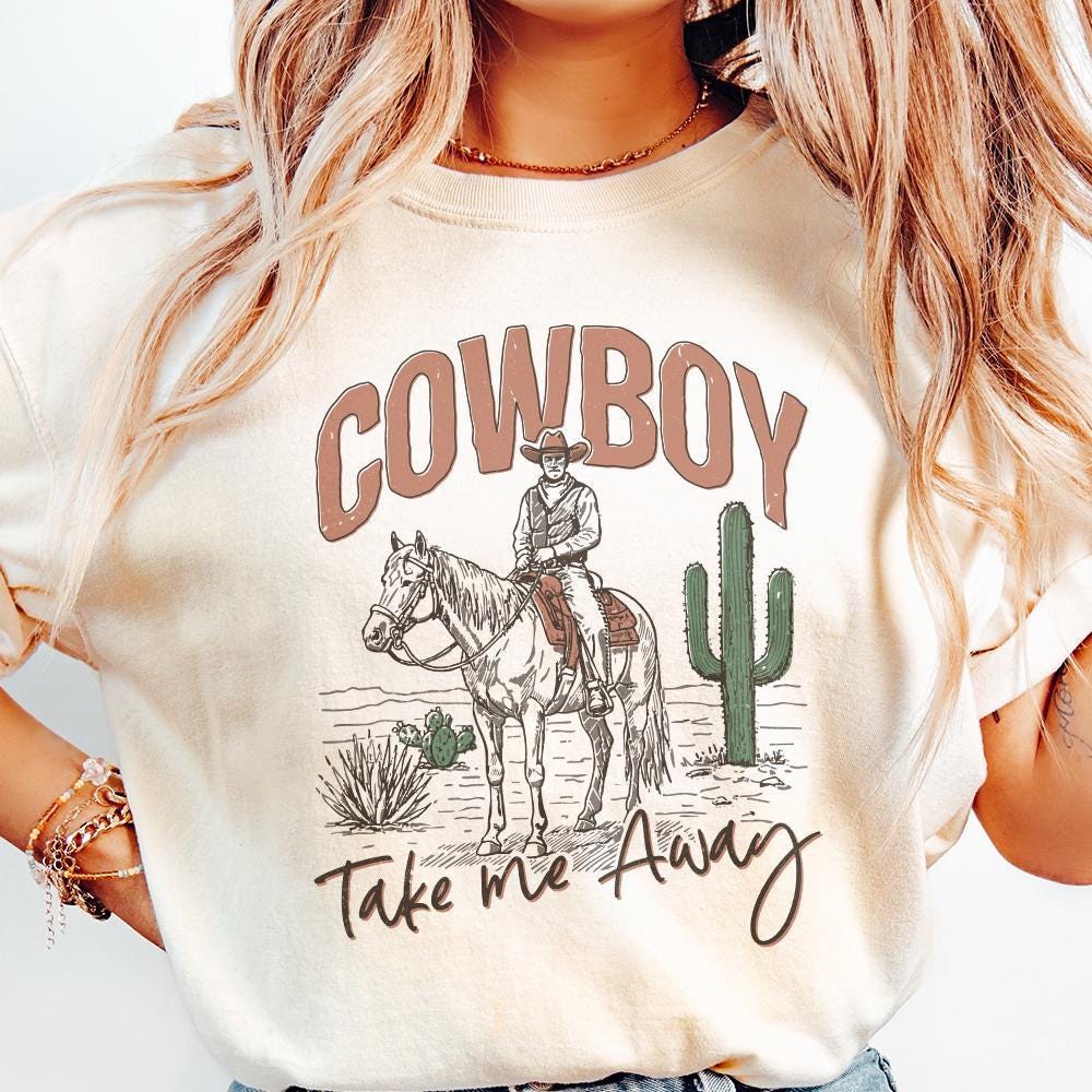 Cowboy Take Me Away Western Instant Digital Download, Western PNG Designs