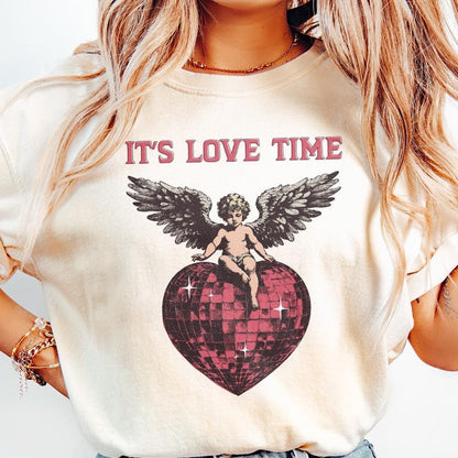 It's Love Time png, Valentine's Day Png - 300 DPI Design for T-Shirt
