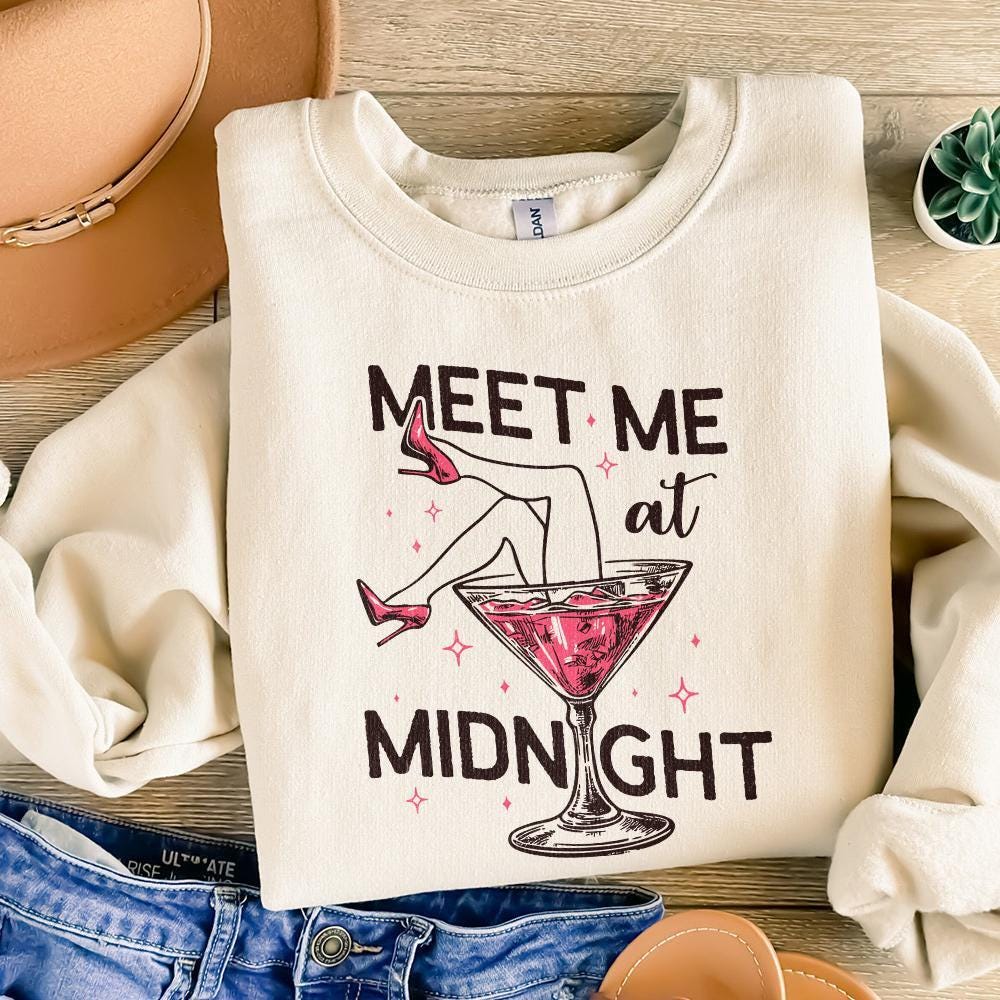 Meet Me At Midnight PNG, New Year Sublimation Design - 300 DPI Design for