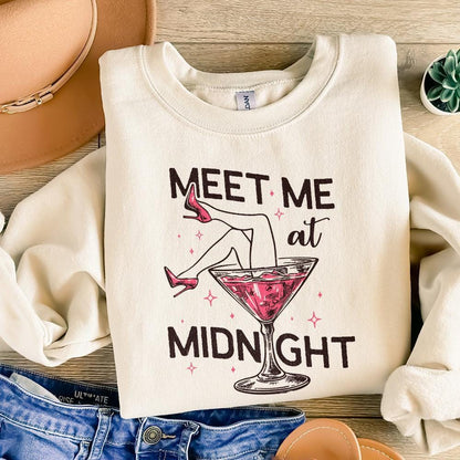 Meet Me At Midnight PNG, New Year Sublimation Design - 300 DPI Design for